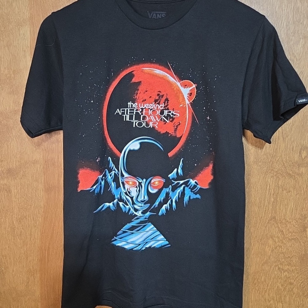 Vans The Weeknd After Hours Til Dawn Tour T Shirt Mens S Black 2022 Concert Tee
